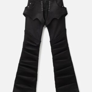 Lace Up Side Tuck Pants