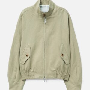 Linen Blend Harrington Jacket