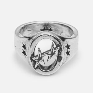 Link Stars Ring Silver Link Stars Ring Silver