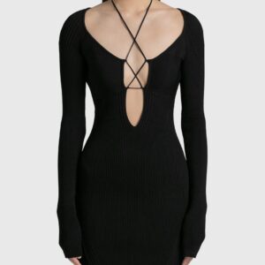 Long Sleeve Ribbed Dress