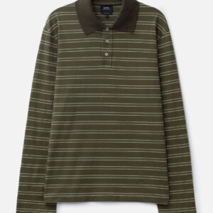 Long-Sleeve Striped Polo Shirt