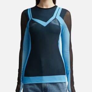 Long Sleeve Top In Mesh