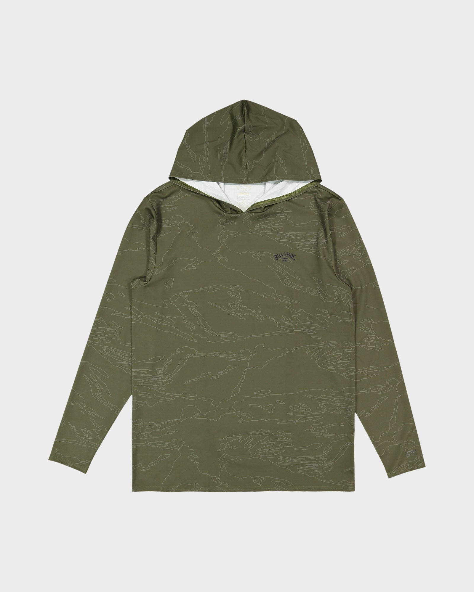 Mens Arch Mesh Loose Hooded Long Sleeve Rashvest