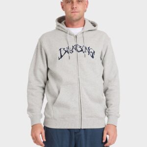 Mens Bad Dog Arch Zip Up Hoodie