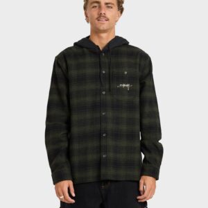 Mens Baja Surf Hooded Flannel Shirt Mens Baja Surf Hooded Flannel Shirt