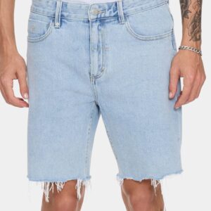 Mens Bones Raw Slim Denim Shorts