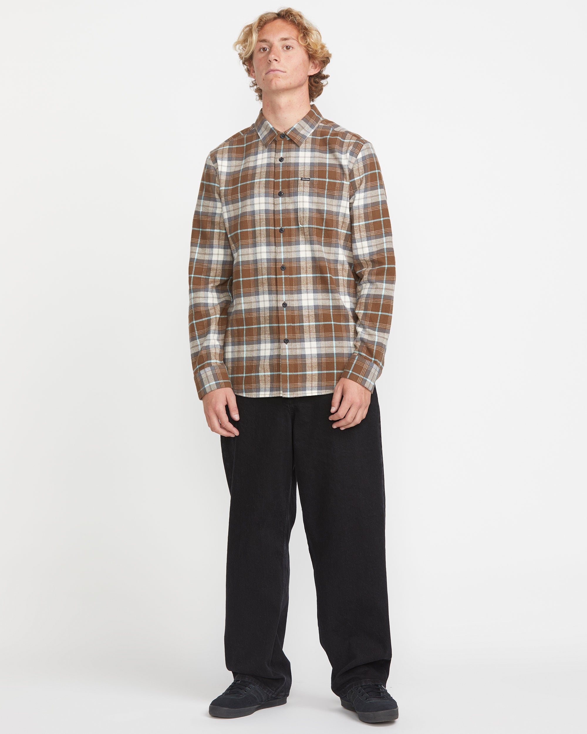 Mens Caden Plaid Long Sleeve Shirt