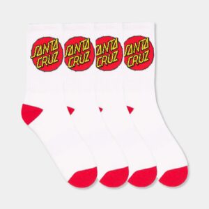 Mens Classic Dot 4 Pack Crew Socks