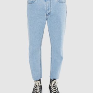 Mens Cropped Straight Denim Jeans