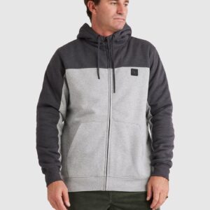 Mens Division Lined Zip Up Hoodie