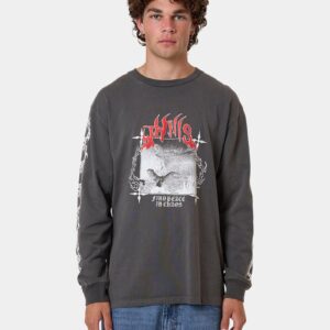Mens Flight Risk Oversized Long Sleeve T-Shirt