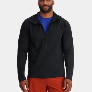 Mens Gridweb Zip Up Hooded Jacket