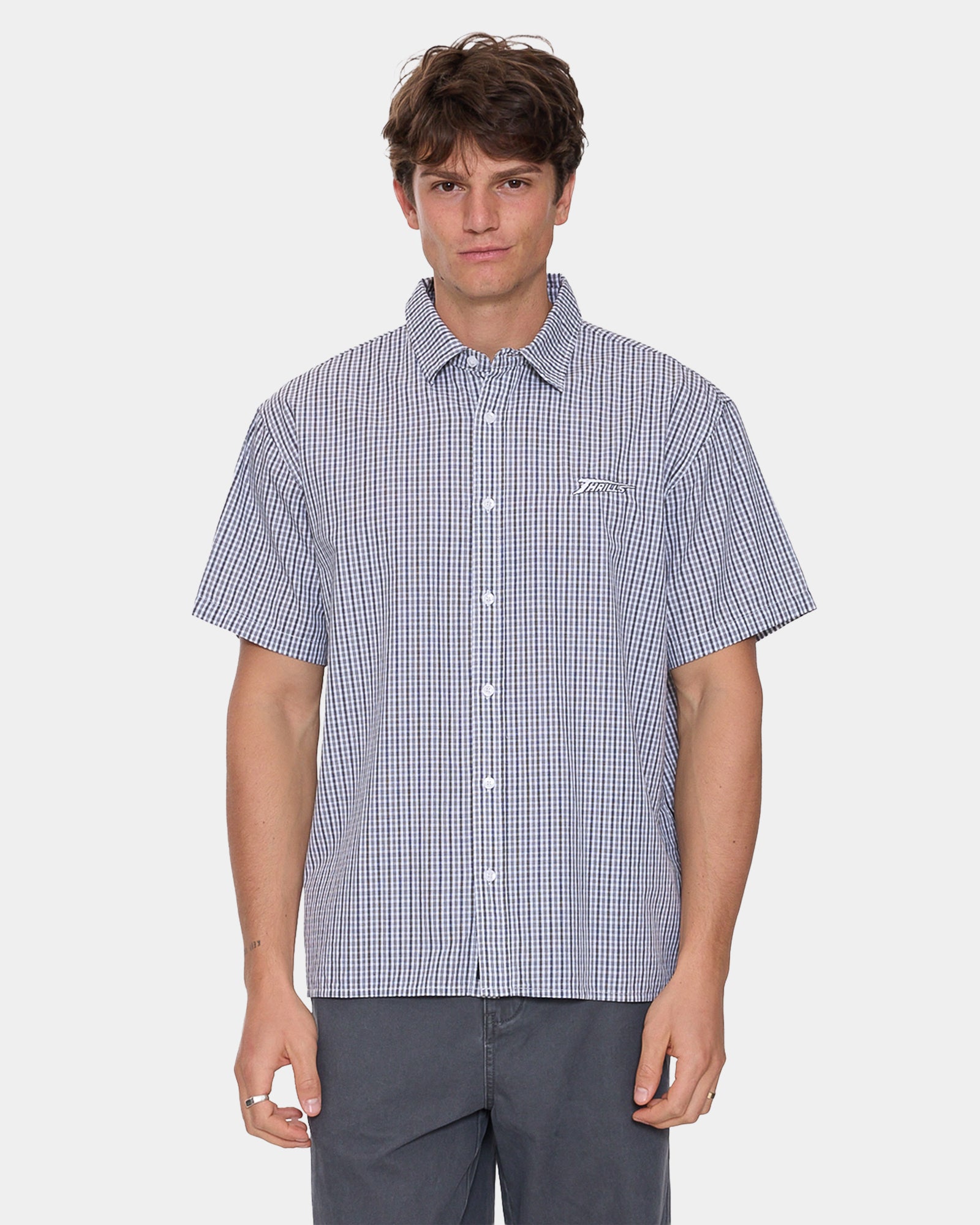 Mens Heavy Voltage Cropped Short Sleeve Shirt