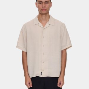 Mens Hemp Minimal Thrills Contrast Stitch Short Sleeve Shirt Mens Hemp Minimal Thrills Contrast Stitch Short Sleeve Shirt