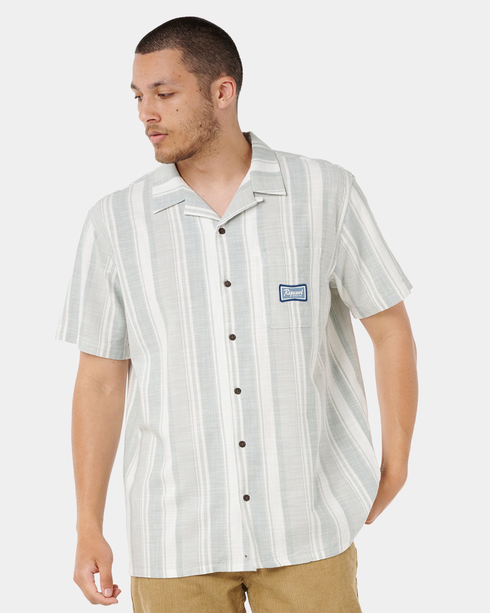 Mens Mod Cali Stripe Short Sleeve Shirt