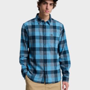 Mens Motherfly Plaid Long Sleeve Shirt