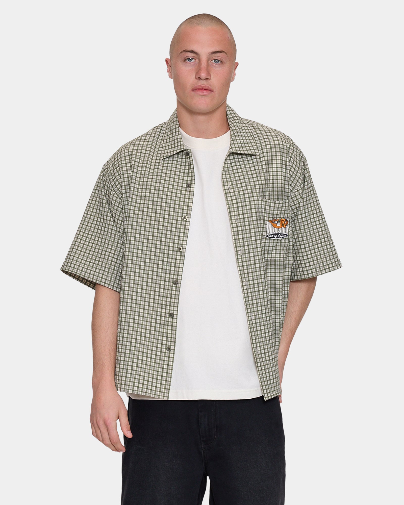 Mens On Leave Cropped Short Sleeve Shirt