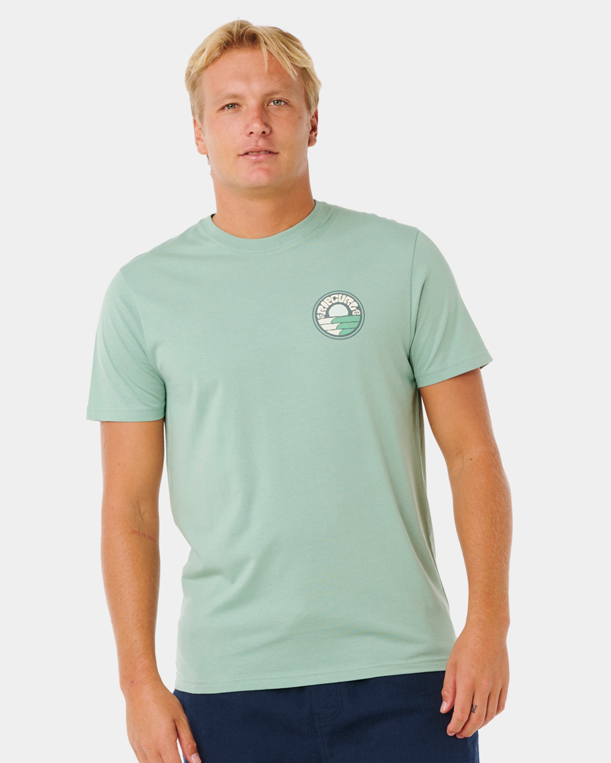 Mens Pacific Rinse Stacked T-Shirt