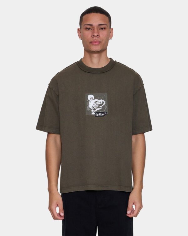 Mens Rose Brigade Oversized Cropped T-Shirt
