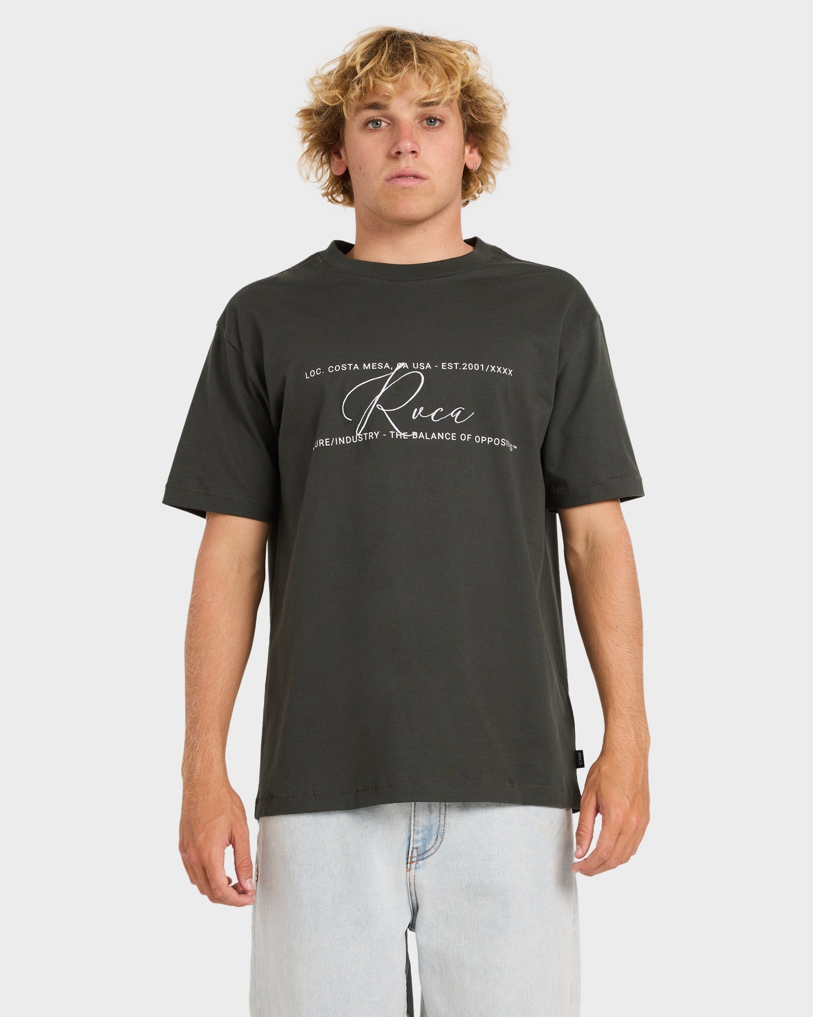 Mens RVCA Over Brush T-Shirt