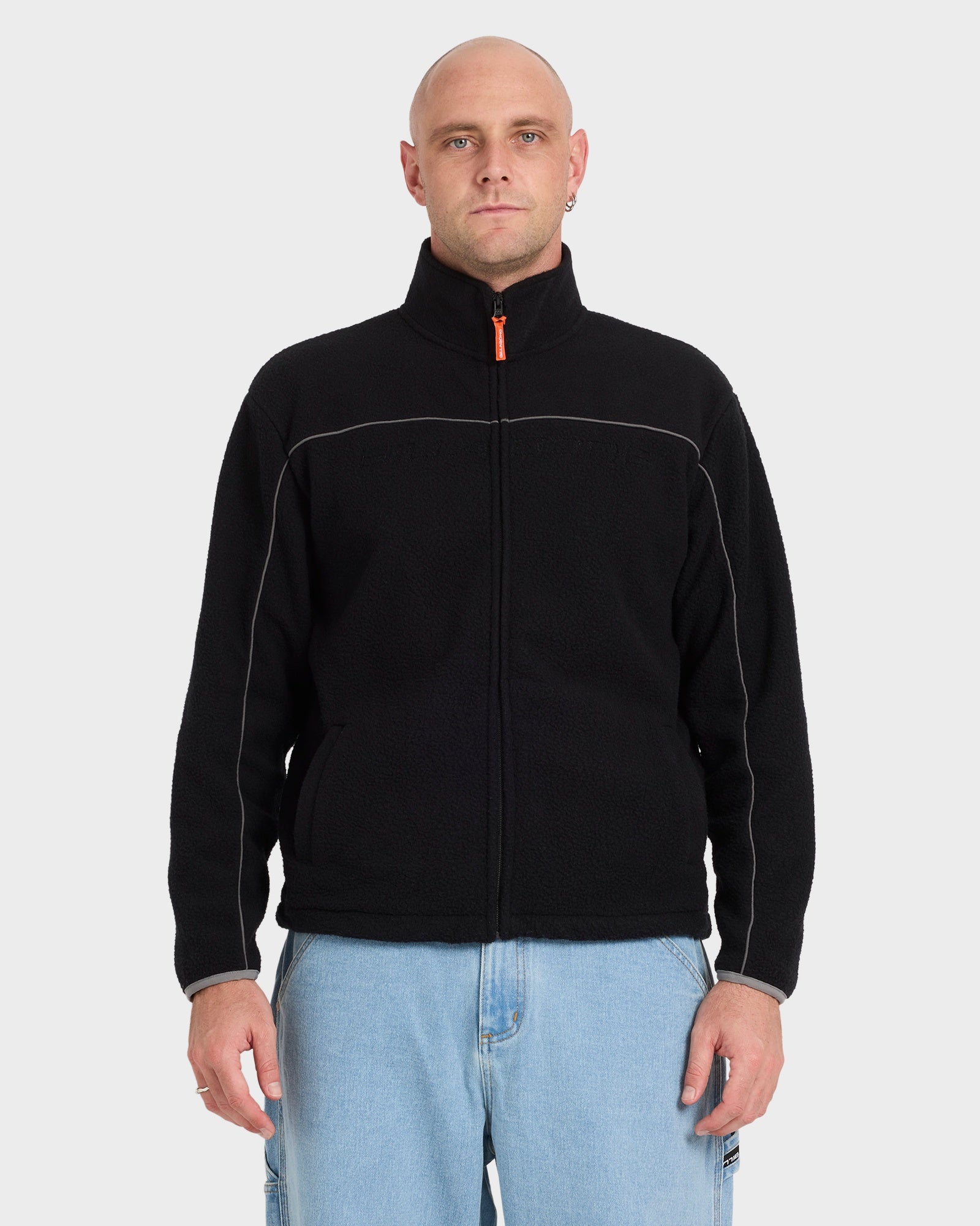 Mens Spec 73 Polar 1/4 Zip Mock Neck Fleece Top
