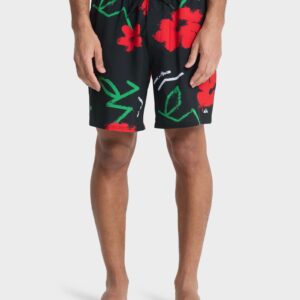 Mens Stretch Printed Volley 17" Swim Shorts