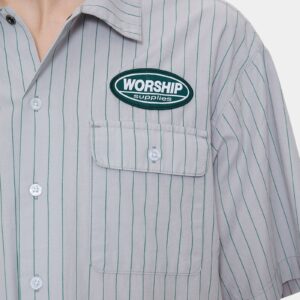 Mens Stripe Short Sleeve Shirt