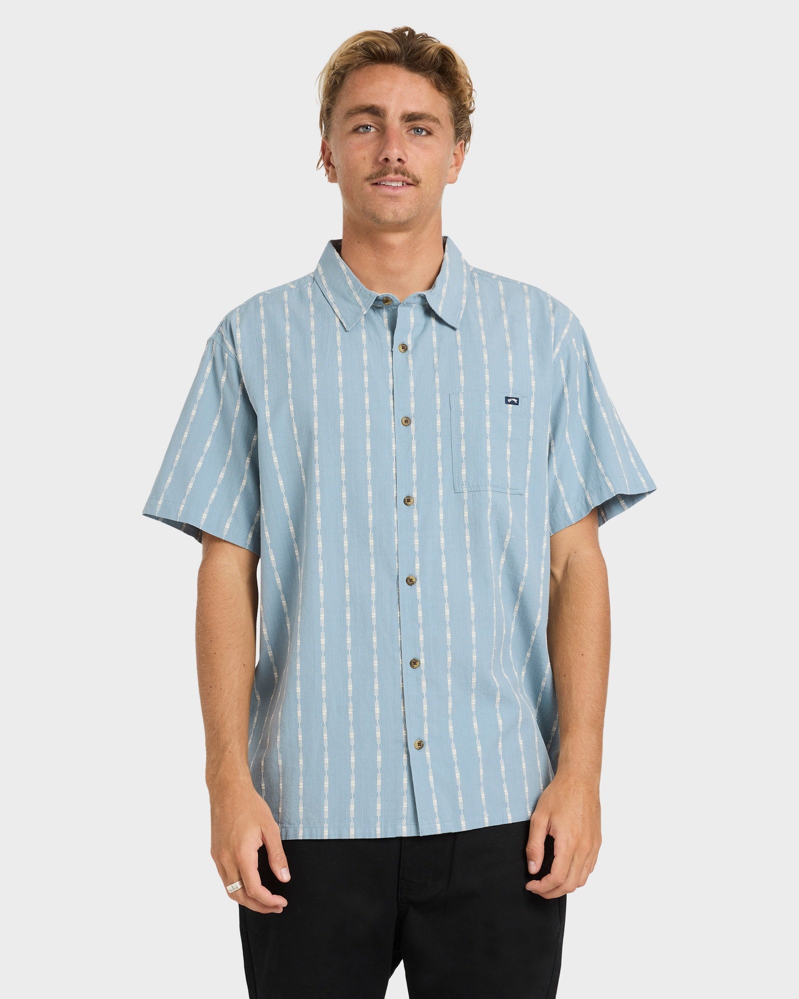 Mens Sundays Jacquard Short Sleeve Shirt