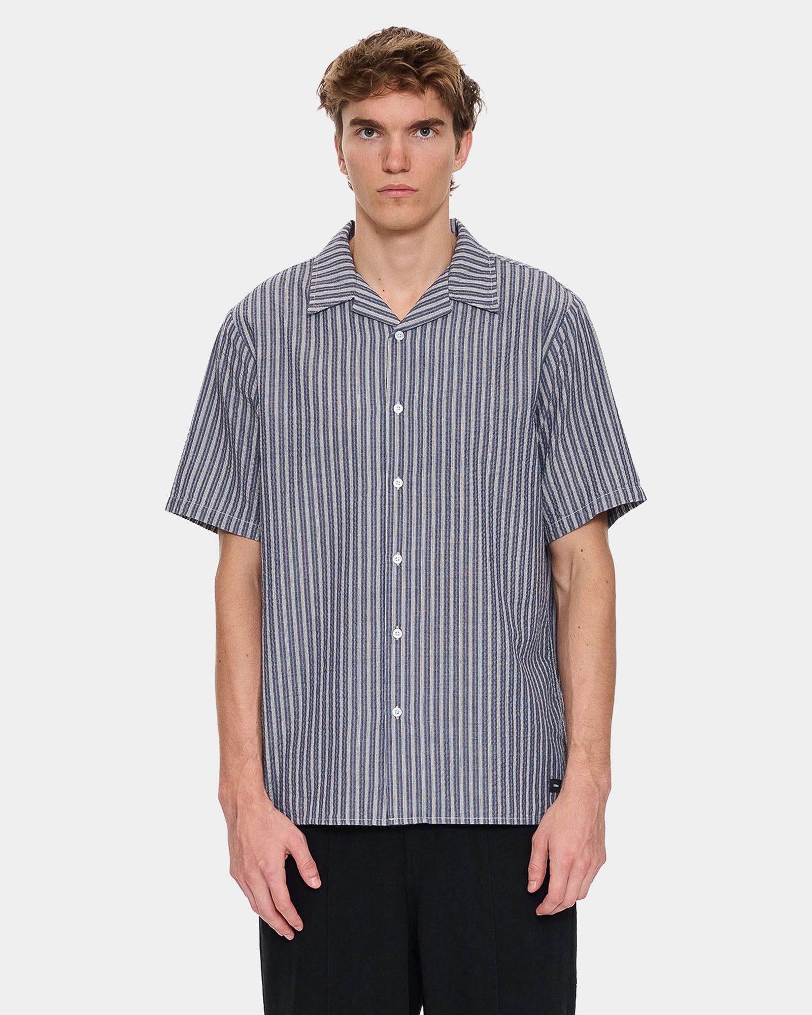 Mens Thrills Gardens Stripe Short Sleeve Shirt