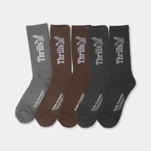 Mens Thrills Workwear 5 Pack Crew Socks