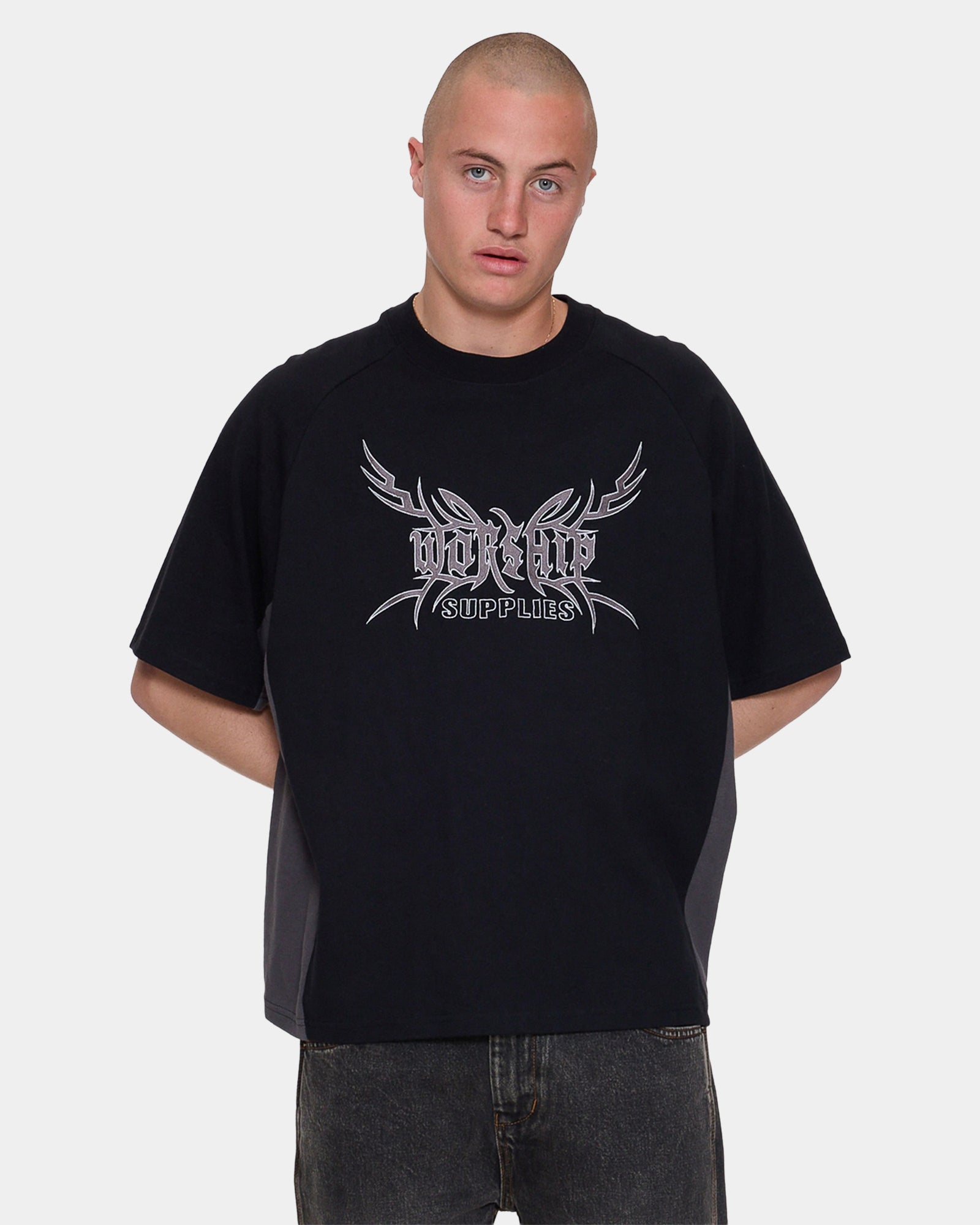 Mens Trudge Cropped Raglan T-Shirt