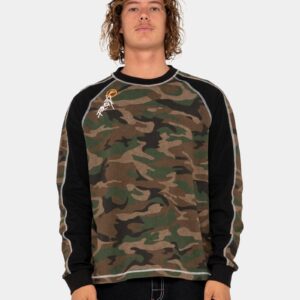 Mens Woof Raglang Long Sleeve T-Shirt