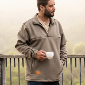 Mens Workwear Quarter Zip Fleece Jumper