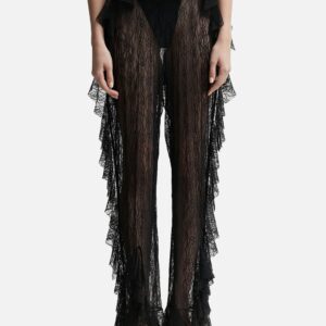 Mermaid Lace Ruffled Pants