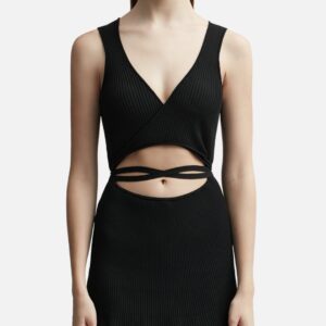 Mini Peephole Knit Dress