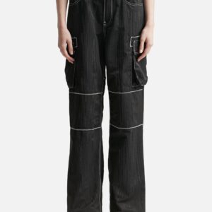 MOIRE CARGO PANTS
