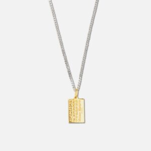 Numeric diamond pendant necklace