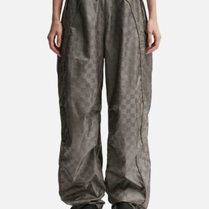 Nylon Monogram Parachute Trousers Grey