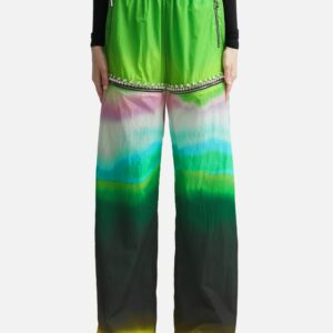 Ombre Nylon Crystal Slit Track Pants