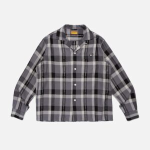 Open Collar Check Shirt