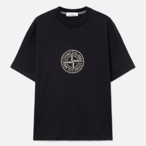 Organic Cotton Jersey Regular Fit T-Shirt With Light Compass Print