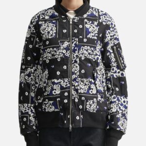 Overdyed Patchwork Bandana Flight Jacket