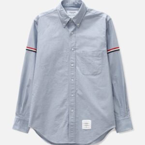Oxford Striped Grosgrain Armband Classic Shirt