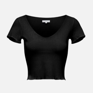 Pointelle Capsleeve Top