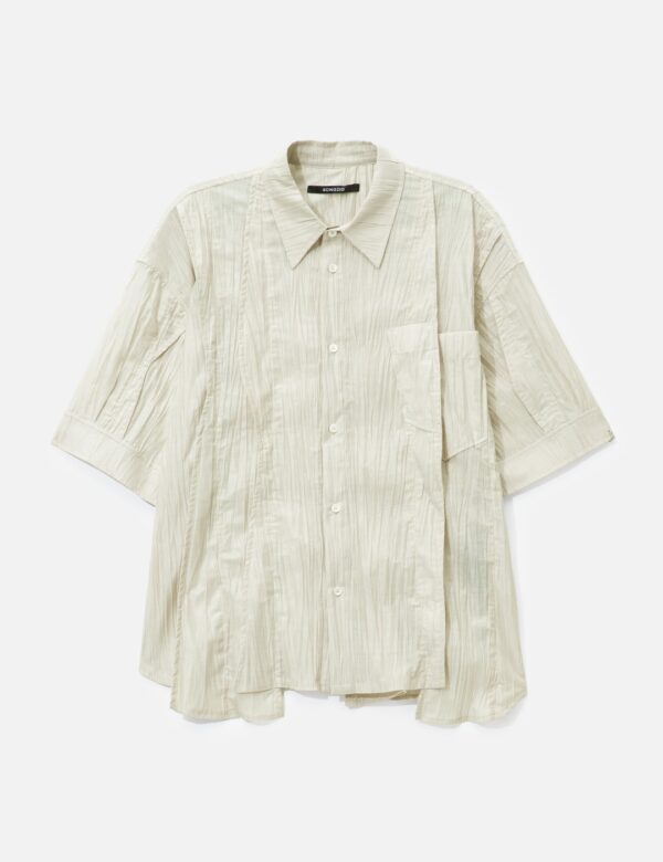 Polyptych Crease Half Shirt in L/Beige