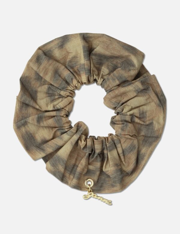 Printed Ikat Scrunchie in Burro