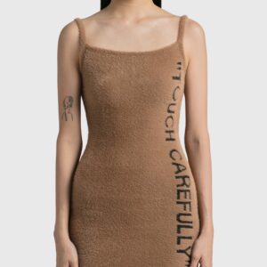 Quote Fuzzy Mini Dress