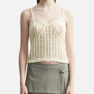 Resort-style knitted tank
