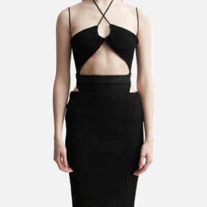 Ribbed Knit Sleeveless Bodysuit