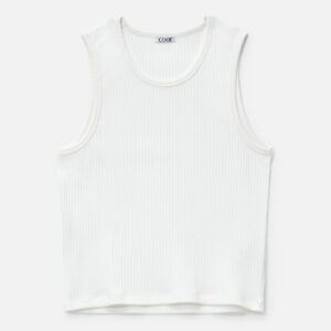Scoop-neck Ribbed Sleeveless